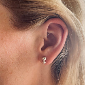 Silver Pearl Earrings - Petite