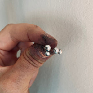 Silver Pearl Earrings - Petite